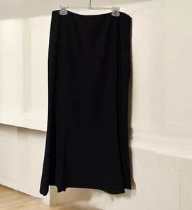 Jones New York Skirt Women’s 12 Black Maxi Long Lined Back Zip Trumpet Flare - Picture 1 of 8