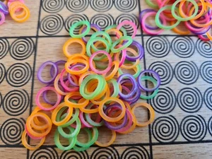 *100 reißfeste Haargummis Bartgummi* - bunt, für Zöpfe, Braids, Strähnen, Bart.. - Bild 1 von 4