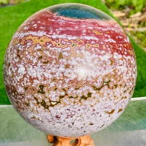 3808 g Campione minerale sfera cristallo diaspro oceanico grande colorato naturale colorato - Foto 1 di 14