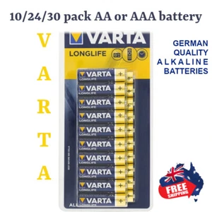 New Varta AA & AAA Alkaline batteries 10 or 30 pack | FAST & FREE POSTAGE - Picture 1 of 5