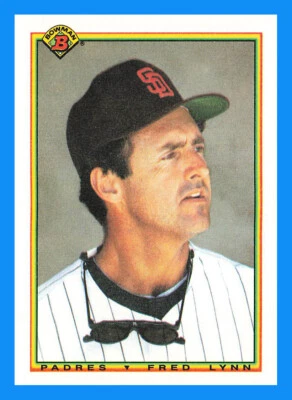Fred Lynn #216 1990 Bowman San Diego Padres - Image 1 of 2