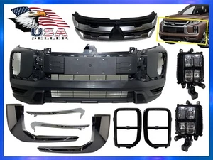 Parachoques delantero deportivo Mitsubishi Outlander 2020-2023 cubierta antiniebla parrilla cromada - Imagen 1 de 12