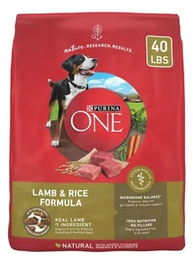 Purina ONE Smartblend Natural Lamb & Rice Formula Adult Dry Dog Food (40 Lbs.), - Picture 1 of 4