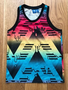 ADIDAS WOMEN'S ORIGINALS SOCCURF VEST MULTI-COLOURED TANK TOP SMALL - Picture 1 of 14