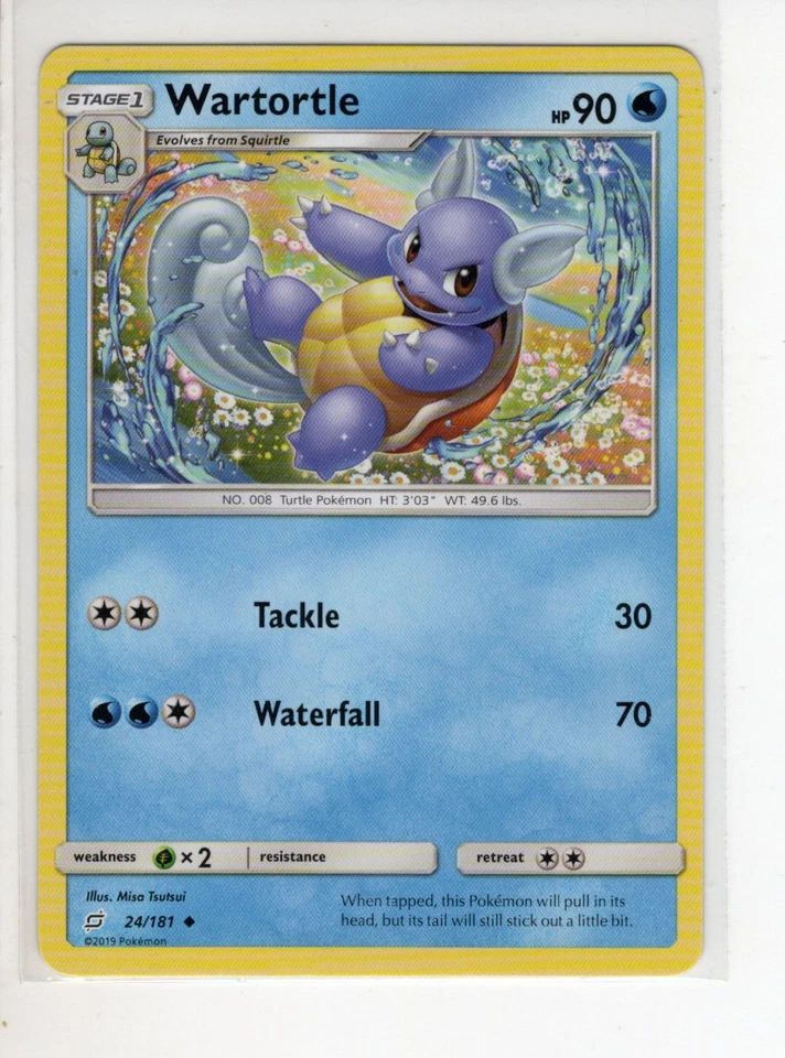 WARTORTLE TEAM UP SUN & MOON SET POKEMON CARD 24/181 LP - Image 1 of 1