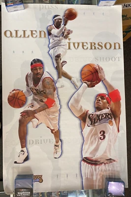 Póster Costacos Allen Iverson 2001 blanco/blanco 34" X 22" Philadelphia 76ers Foto 1 de 4