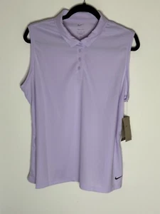 Nike Golf Polo Women's XL Dri-Fit Victory Sleeveless Purple Activewear NWT - Picture 1 of 7