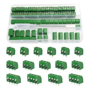 YIXISI 100 Stück PCB Schraubklemmen 2-4 Polig, Hochwertige Materialien, Grün - Bild 1 von 1