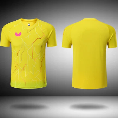 Adult Kid Butterfly Sports Short Sleeve Tops Tennis Clothes Badminton Wear T - Image 1 of 4