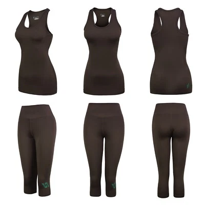 Women Compression Skin Tights Yoga Running Gym Workout Tank Top + Shorts Ladies - Image 1 of 4