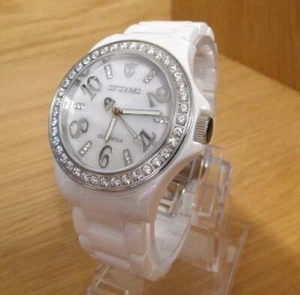 Reloj facial para hombre damas Detomaso cerámica blanca plata cristal zafiro DT3015A - Imagen 1 de 6