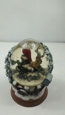 Cardinals In Winter Snow Globe Collector Egg Hand Painted limited Edition