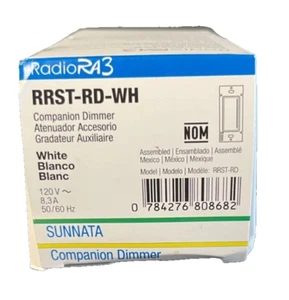 Nuevo atenuador Lutron RRST-RD-WH RadioRA Sunnata RF Companion, blanco - Imagen 1 de 6