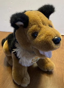 Juguete de peluche de pastor alemán vintage Platinum Plus de 9" para perro cachorro - Imagen 1 de 24