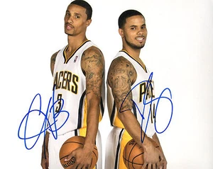 GFA Indiana Pacers * George Hill & D.J. AUGUSTIN * Signiertes 8x10 Foto RW1 COA - Bild 1 von 1