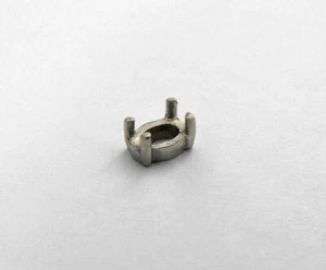 Solid White Gold 14K Oval Shape 4 Prong Stone Setting Low Base 14 Karat 3 x 5mm - Picture 1 of 4