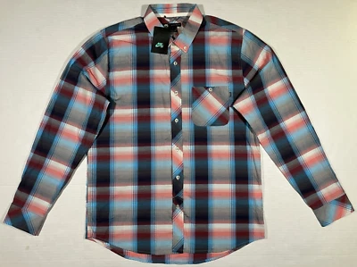 Camisa Nike SB Skateboarding Cuadros Abotonada Manga Larga Nueva con Etiquetas Para Hombres Talla L Foto 1 de 4