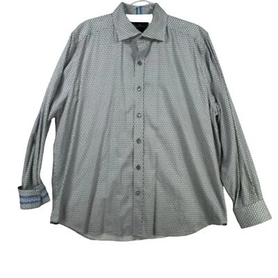 Robert Graham Men's 2XL Geometric Flip Cuff Long Sleeve Dress Shirt Multicolor - Image 1 of 4