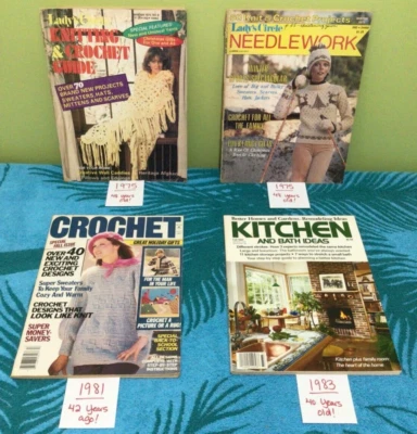 LOT OF 4 VINTAGE KNITS & HOME DECOR = SWEATERS, AFGHANS, TOYS, HONORING CULTURES - Image 1 of 4