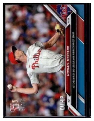 2024 Topps Now #369 Michael Mercado Blue Parallel #d 41/49 RC - Image 1 of 2