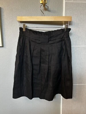 Theory Pinstripe Belted Adjustable Pleated Skirt Sz Small/P - Image 1 of 4