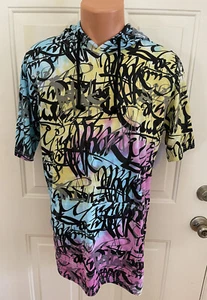 MASSIVE, Men’s Size Large, Short Sleeve, Graffiti-Style, Pullover Hoodie. NEW. - Picture 1 of 12