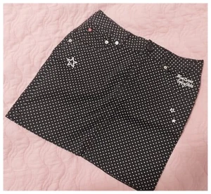 blue cross girls polka dot black mini skirt Japanese kawaii brand heisei retro - Picture 1 of 18