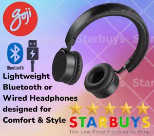 Both Wired and Wireless Bluetooth On-Ear Headphones - Black - Picture 1 of 8