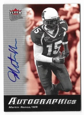 Martin Nance 2006 Fleer Ultra Autographics Autograph #ULMN Miami (Ohio) Rookie - Image 1 of 2