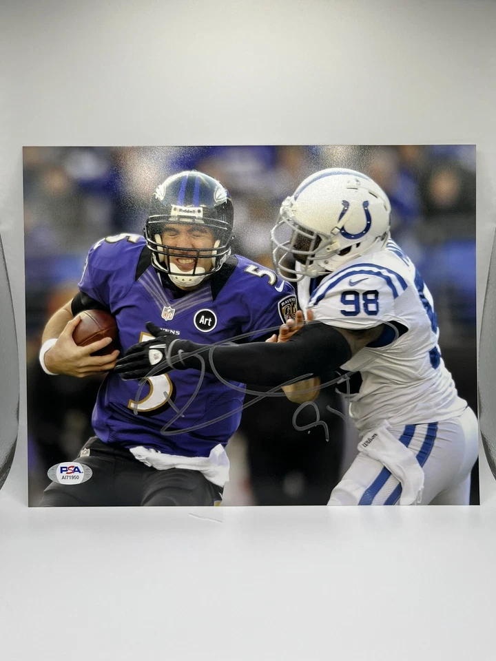 Foto 8x10 firmada por Robert Mathis de los Indianapolis Colts Foto 1 de 1