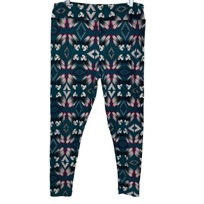 Leggings LuLaRoe Disney Mickey Mouse feminina alta/curvilínea multicolorida elástica  - Imagem 1 de 4