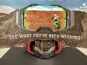 Oakley Airbrake MX Goggles Black Flux w/Prizm Black OO7046-E5 - Picture 1 of 8
