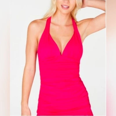 Lauren Ralph Lauren Pink Orchid Halter Swim Tankini Top Size 8 - Image 1 of 4