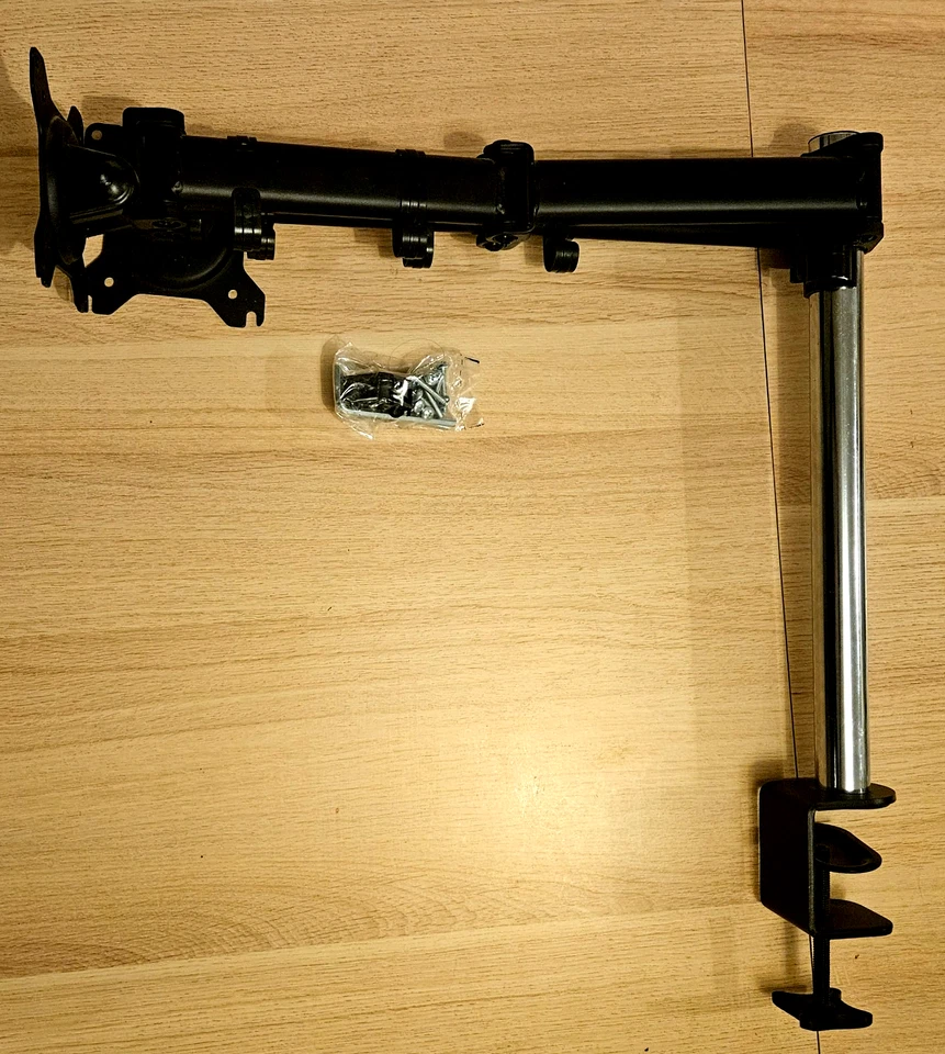 HEAVY DUTY ARM DESK MOUNT BRACKET LCD COMPUTER MONITOR STAND 13”-32” SCREEN TV - Image 1 of 1