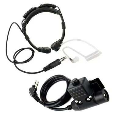 U94 PTT Neck Throat Mic Earpiece Radio Headset For Baofeng Kenwood HYT PUXING C - Image 1 of 4