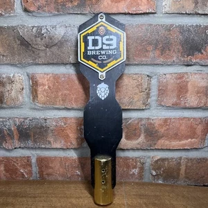 D9 Brewing Company Cornelius North Carolina Black Metal Beer Tap Handle - Picture 1 of 15