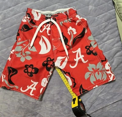 Alabama Crimson Tide Bama Swim Trunks Boys Floral Swim Shorts Youth Size 4 - Image 1 of 4