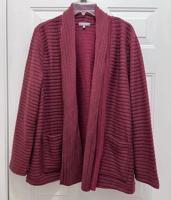 Habitat выветренный плиссированные флис шаль воротник куртка клюква большой - Изображение 1 из 4