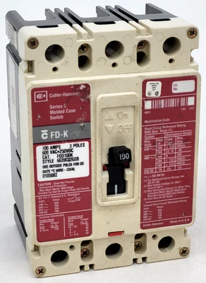 FD3100K Cutler-Hammer 100 Amp 600 Volt Molded Case Switch - Next Day Option - Image 1 of 4