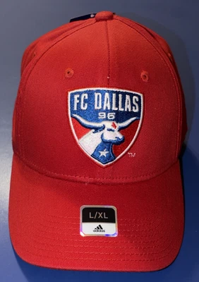 NWT Adidas FC Dallas Authentic Team Hat Red FitMax 70 Major League Soccer MLS - Image 1 of 4