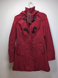 Yoki Girls Red Outerware Jacket Fuschia NWT 10% Wool Outer Coat Sz M - Picture 1 of 8