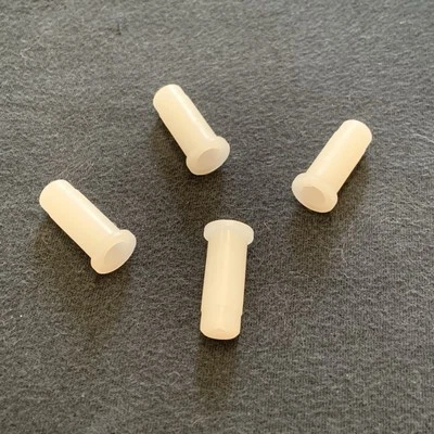Set Of 4 Plastic Caster Sockets Or Sleeves Approximately 1/4” Inside Diameter - Image 1 of 4