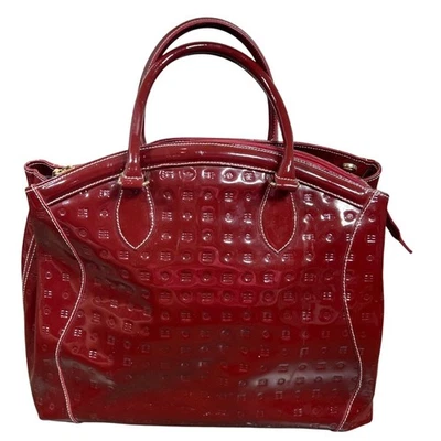 Cartera convertible ARCADIA italiana charol doble asa roja Foto 1 de 4