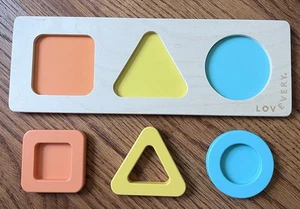 Lovevery Geo Shapes Wooden Puzzle Replacement Board The Enthusiast Play Kit - Picture 1 of 1
