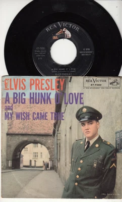 ELVIS PRESLEY - A BIG HUNK O' LOVE - ORIGINAL RCA VICTOR RECORDS 45 WPS Foto 1 de 2