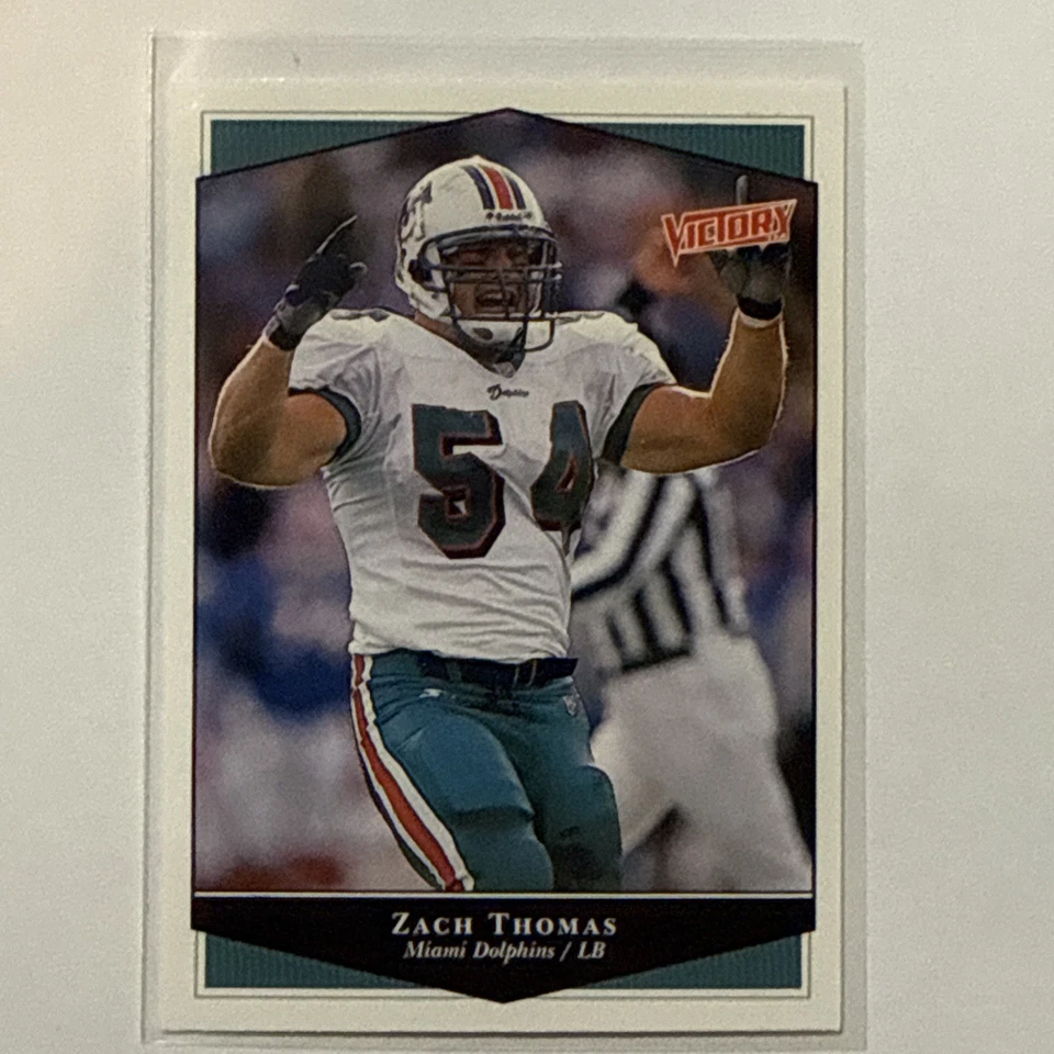 Upper Deck Victory Zack Thomas Football Card #135 Miami Dolphins HOF  - Image 1 of 2