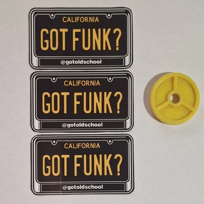 CALIFORNIA GOT FUNK? - STICKER ONLY BLACK 3 1/8" × 1 3/4" WEATHER PROOF DURABLE - Image 1 of 2
