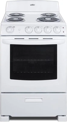 Gama de bobinas eléctricas Summit RE2411W 24" pulgadas, 220 V - blanca (compatible con ADA) Foto 1 de 4