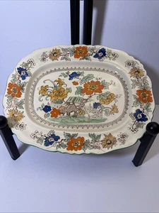 Mason's Green Bible Small Rectangular Platter 10”x8” Ironstone Vintage - Picture 1 of 6