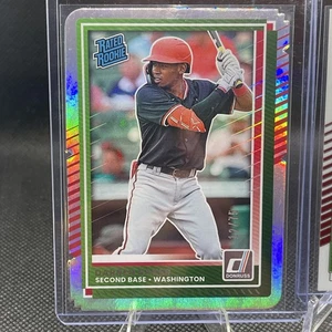 2025 Panini Donruss #43 SP Rated Rookie Foil Die Cut Darren Baker - Washington - Picture 1 of 6